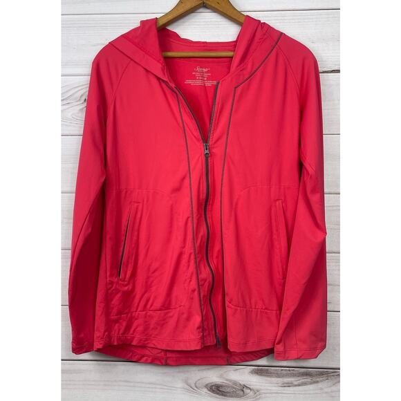 Soma Intimates Pink Gray Zip Up Activewear Jacket XS - Picture 1 of 4